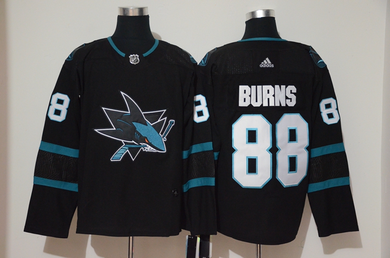 Sharks 88 Brent Burns Black Adidas Jersey