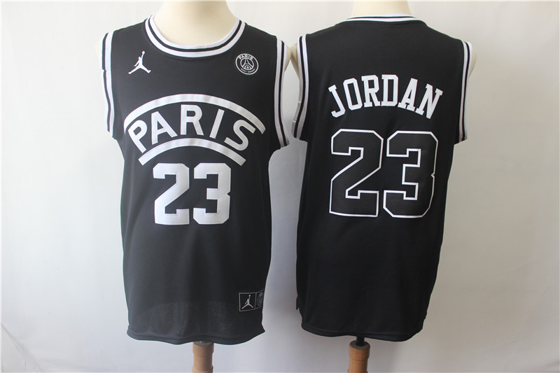 Paris Saint-Germain 23 Michael Jordan Black Fashion Jersey
