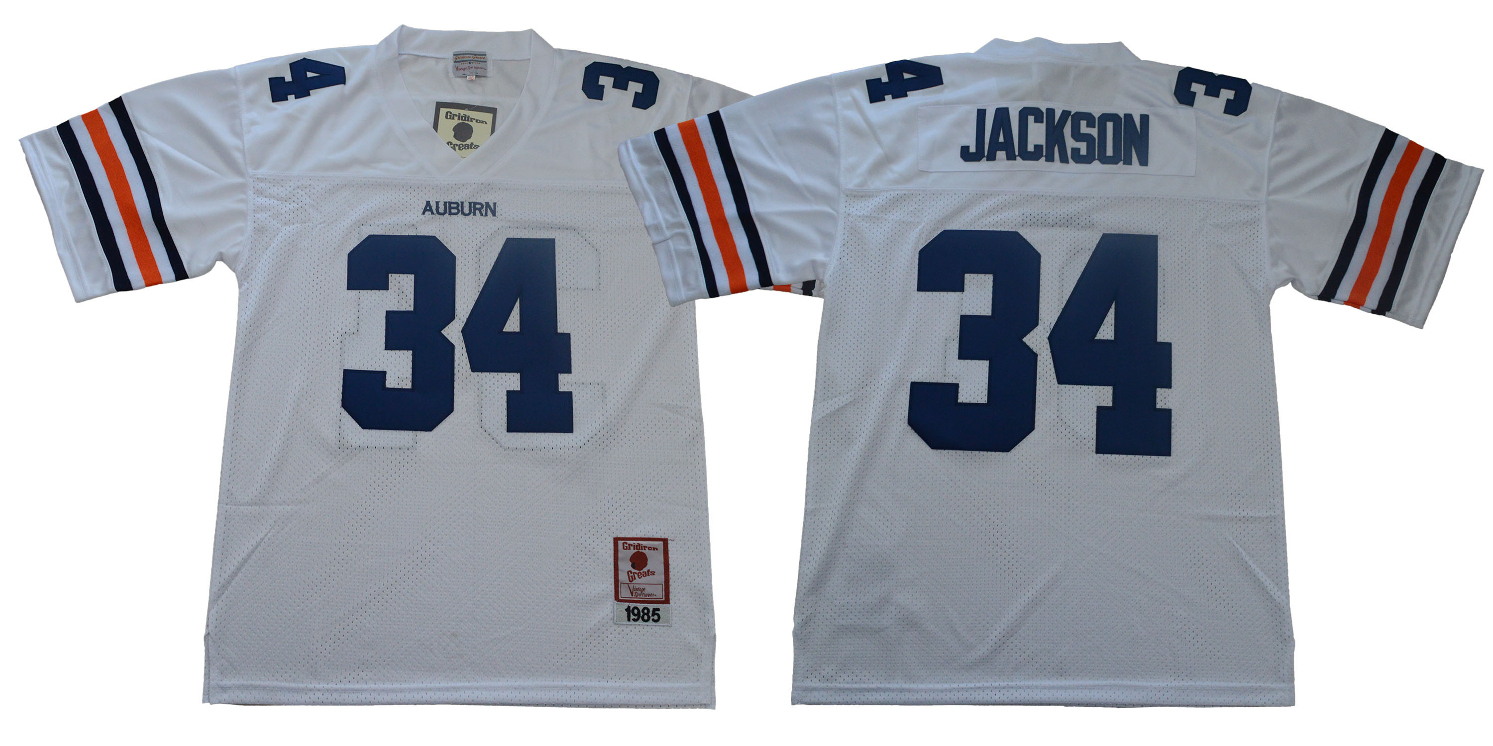 Auburn Tigers 34 Bo Jackson White 1985 College Football Jersey