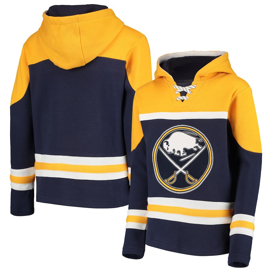 Buffalo Sabres Navy Men's Customized All Stitched Hooded Sweatshirt