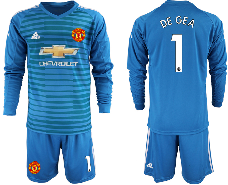 manchester united blue long sleeve jersey