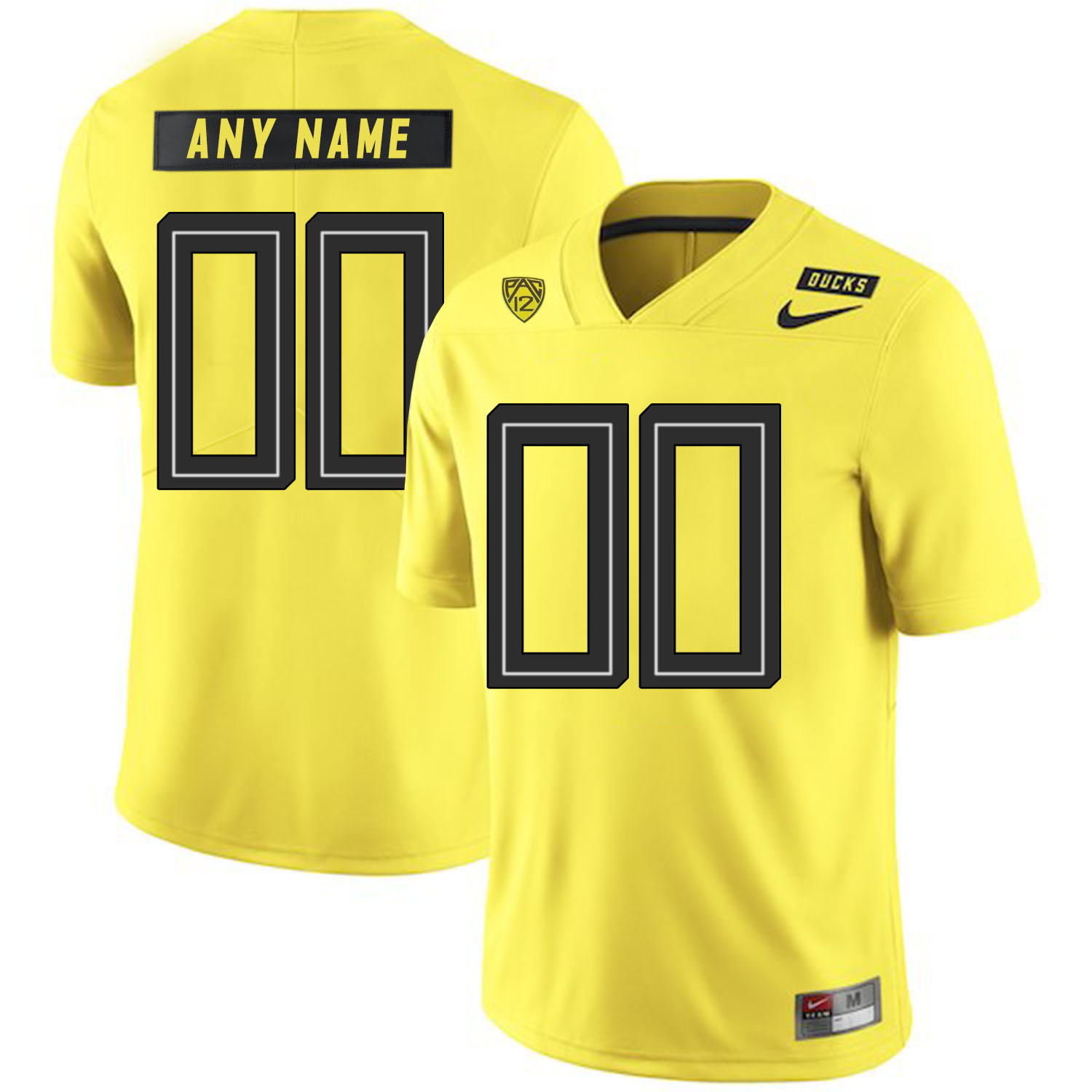 Oregon Ducks Yellow Men's Customized Nike College Football Jersey