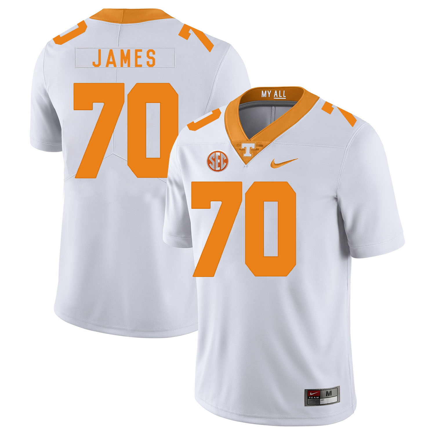 Tennessee Volunteers 70 Ja'Wuan James White Nike College Football Jersey