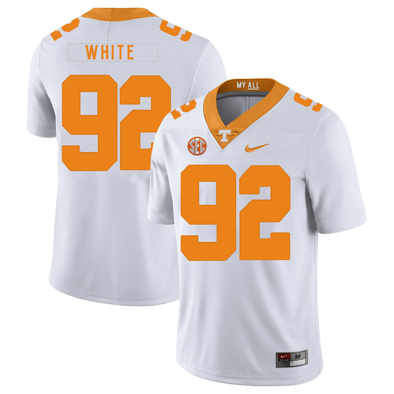 Tennessee Volunteers 92 Reggie White White Nike College Football Jersey