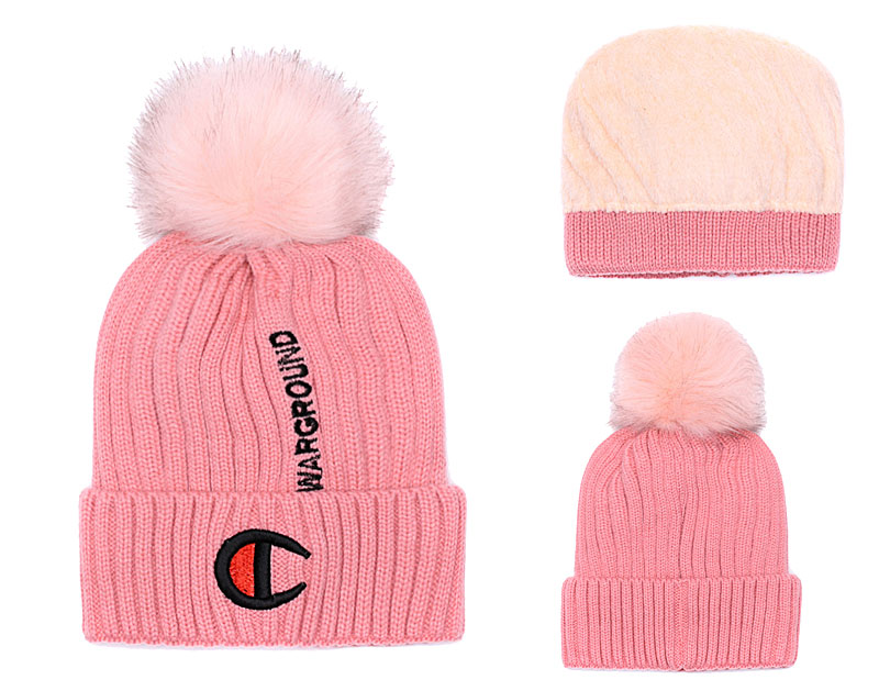Champion Warground Logo Pink Fashion Sport Knit Hat SG