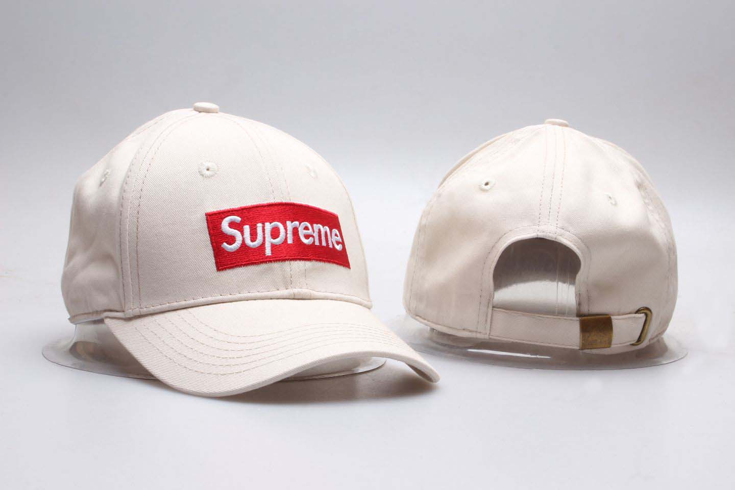 Supreme Fresh Logo Cream Snapback Adjustable Hat YP