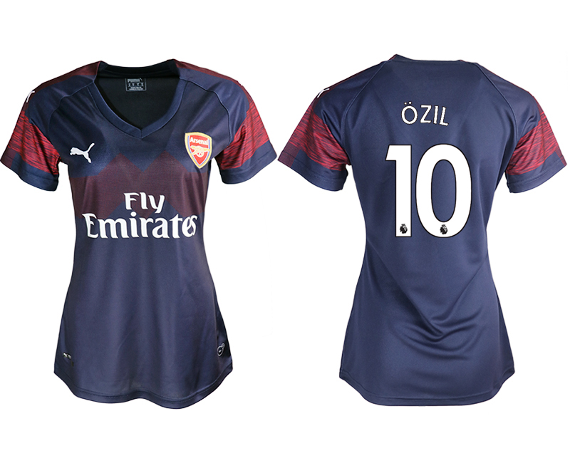 2018-19 Arsenal 10 OZIL Away Women Soccer Jersey