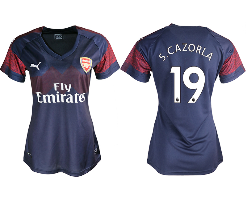 2018-19 Arsenal 19 S.CAZORLA Away Women Soccer Jersey