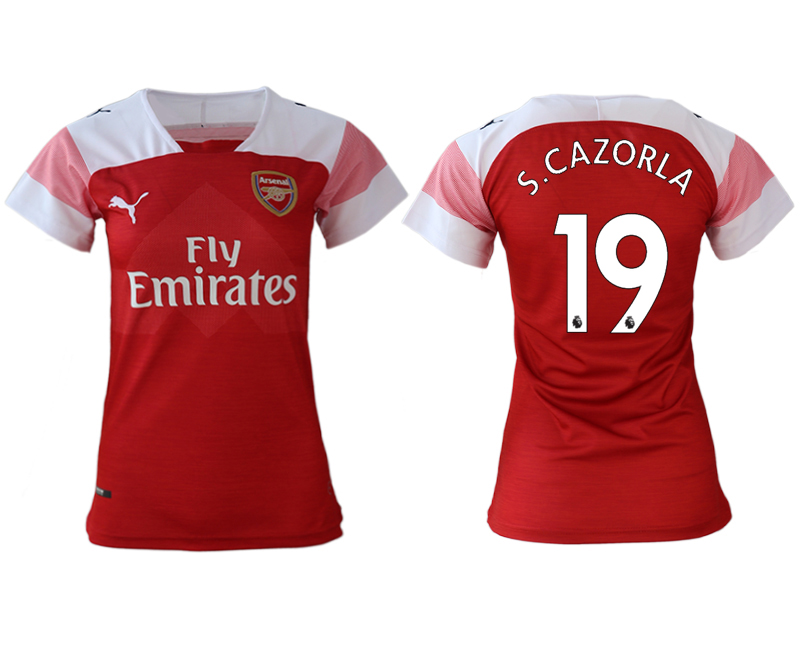 2018-19 Arsenal 19 S.CAZORLA Home Women Soccer Jersey