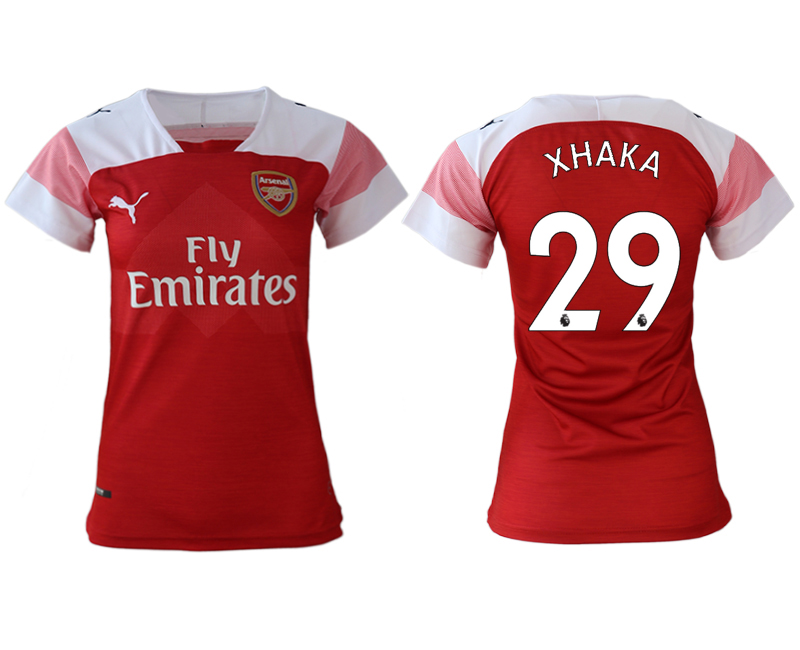 2018-19 Arsenal 29 XHAKA Home Women Soccer Jersey