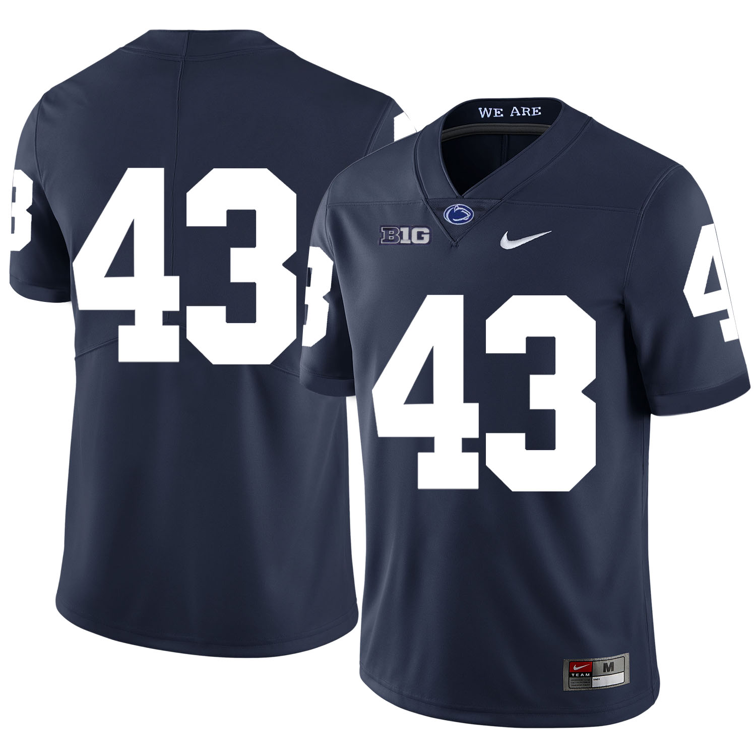 Penn State Nittany Lions 43 Mike Hull Navy Nike College Football Jersey