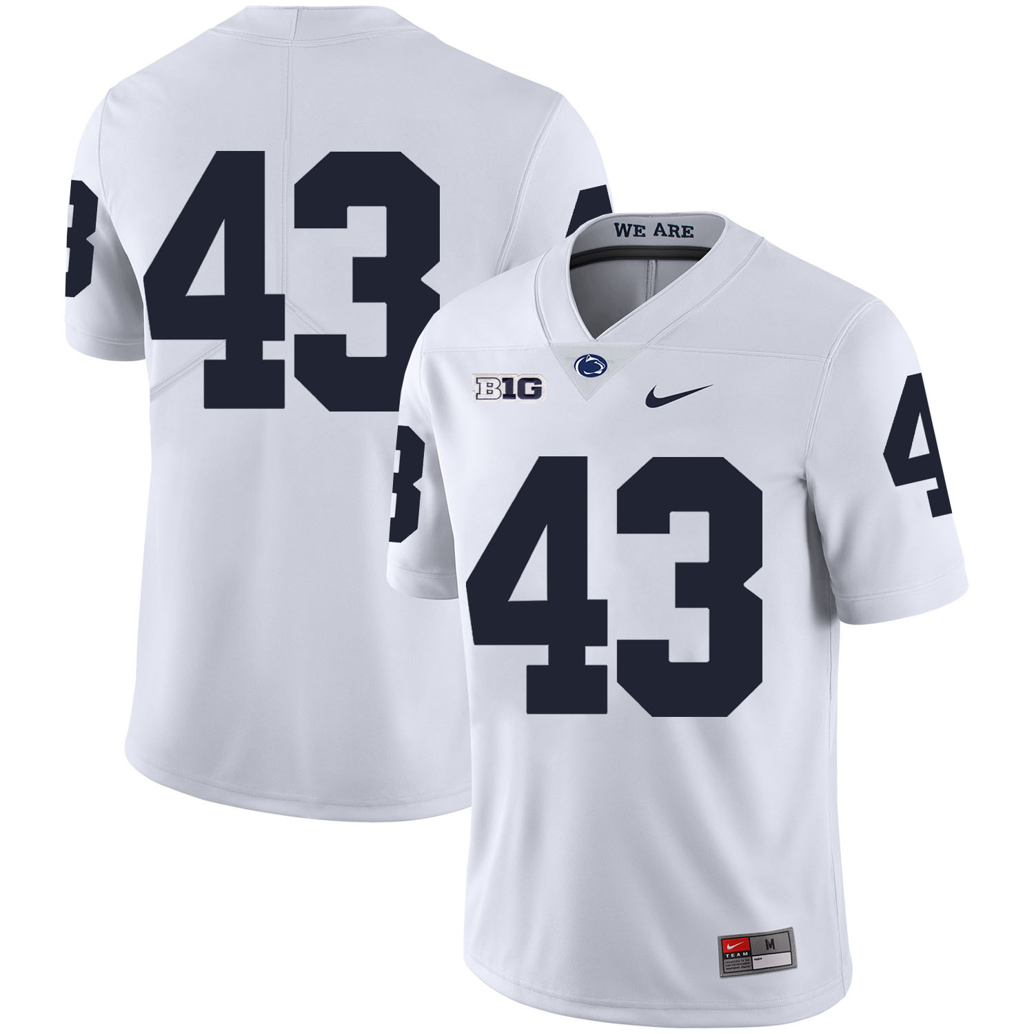 Penn State Nittany Lions 43 Mike Hull White Nike College Football Jersey