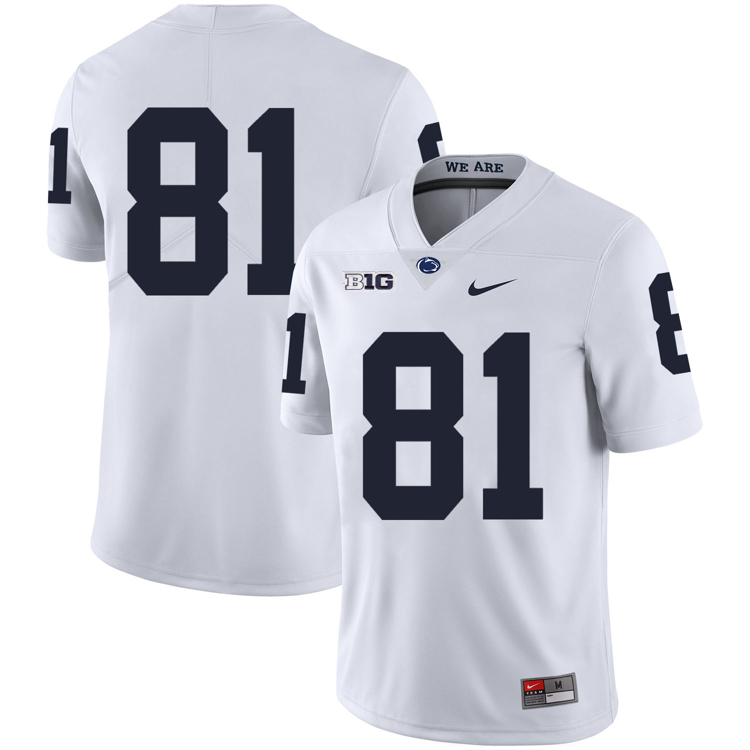 Penn State Nittany Lions 81 Jack Crawford White Nike College Football Jersey