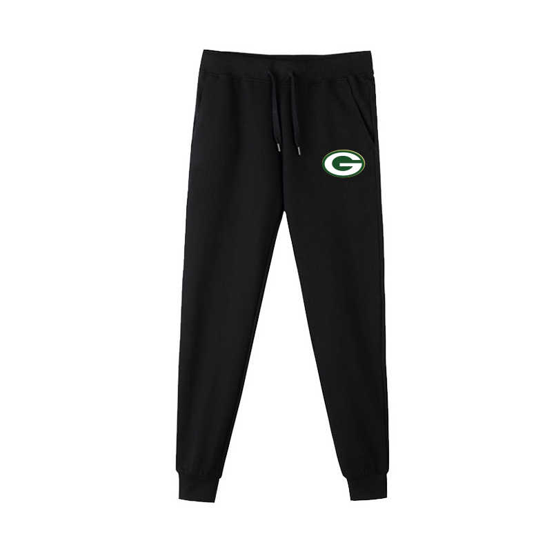 Green Bay Packers Black Men's Winter Thicken NFL Sports Pant