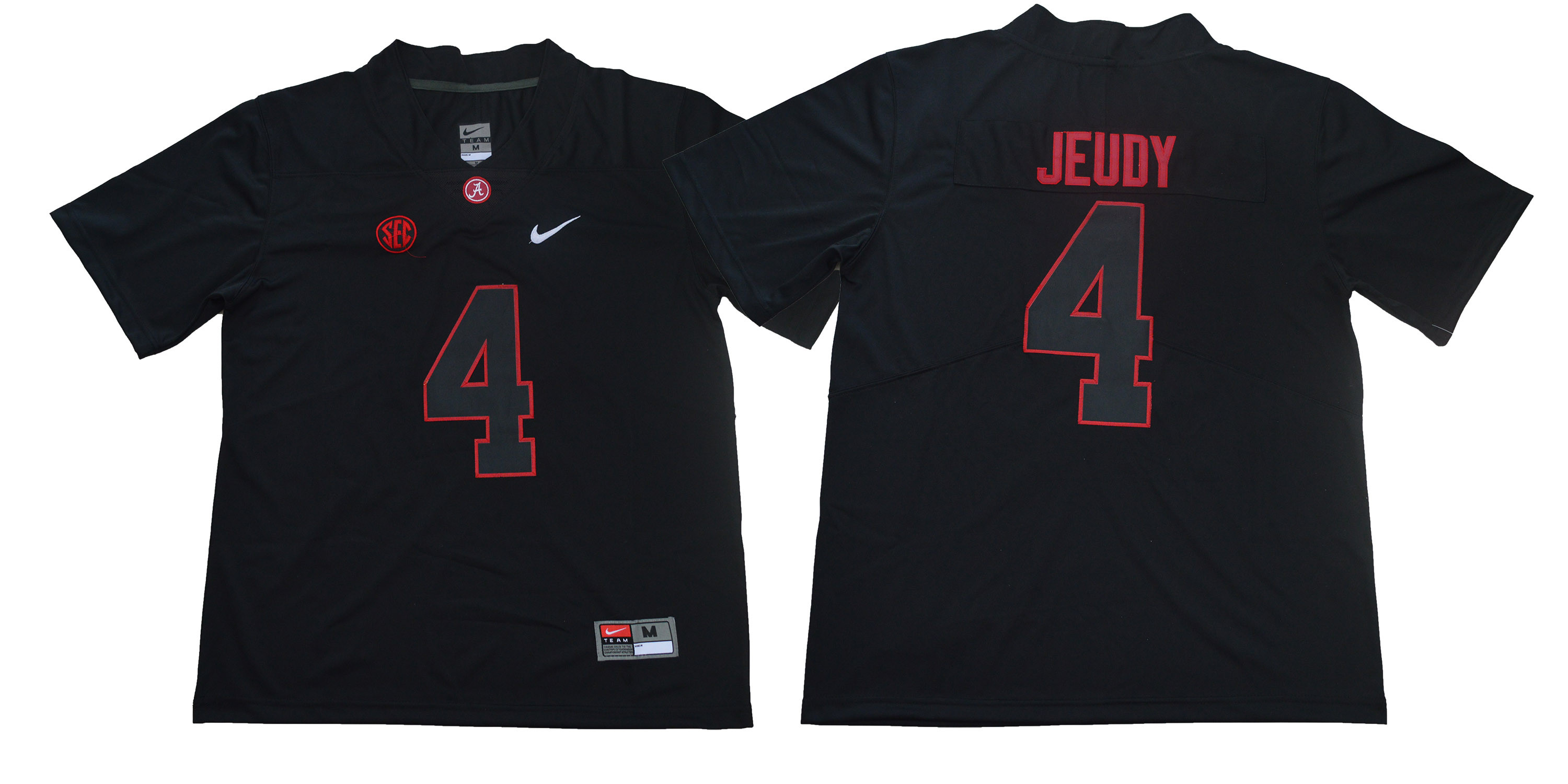 Alabama Crimson Tide 4 Jerry Jeudy Black Shadow Nike College Football Jersey