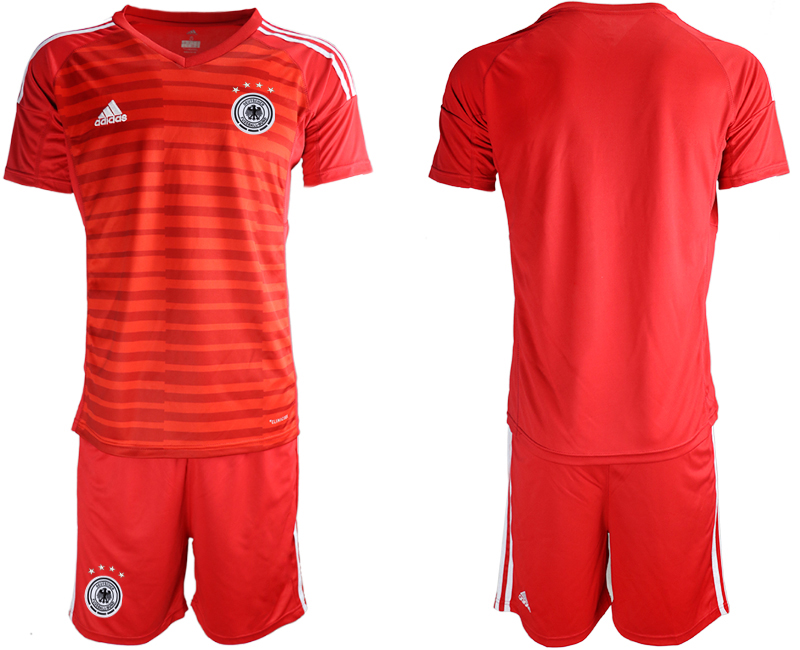 2018-19 Germany Red Goalkeeper Soccer Jersey