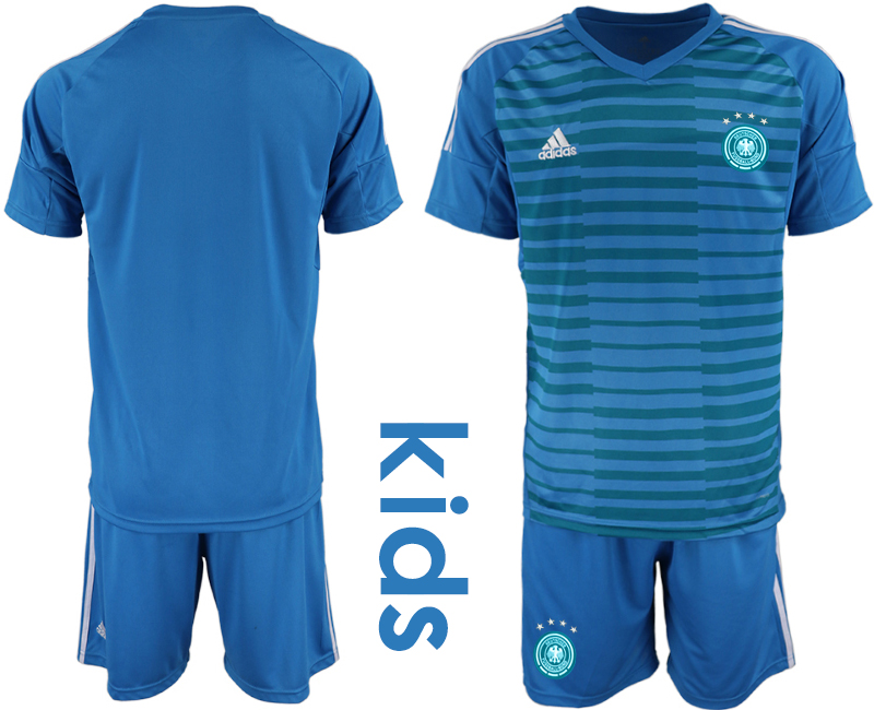 2018-19 Germany Blue Youth Goalkeeper Soccer Jersey