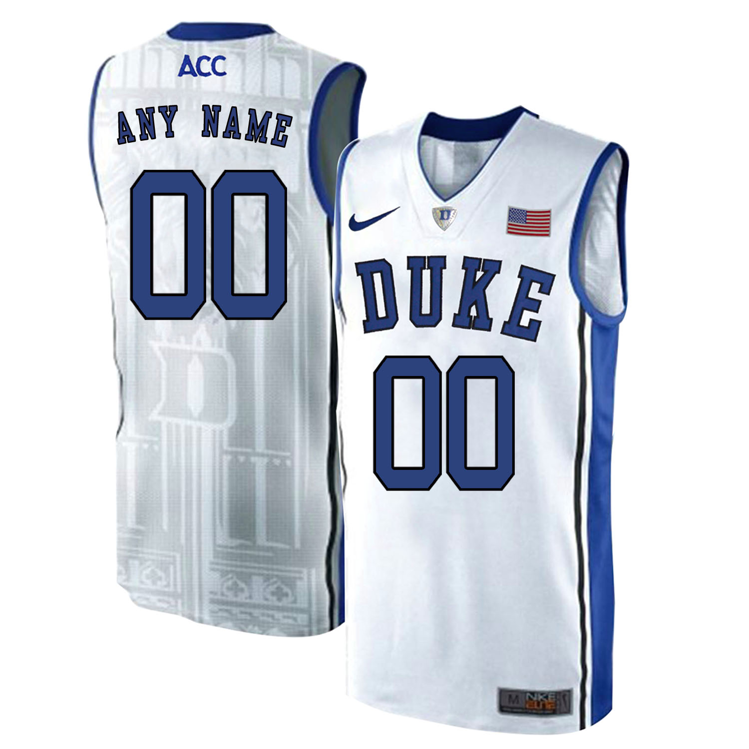Duke Blue Devils Men's Customized White Elite Nike College Basketball Jersey