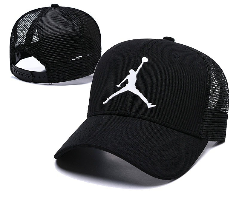 Air Jordan Classic Black Mesh Peaked Adjustable Hat TX