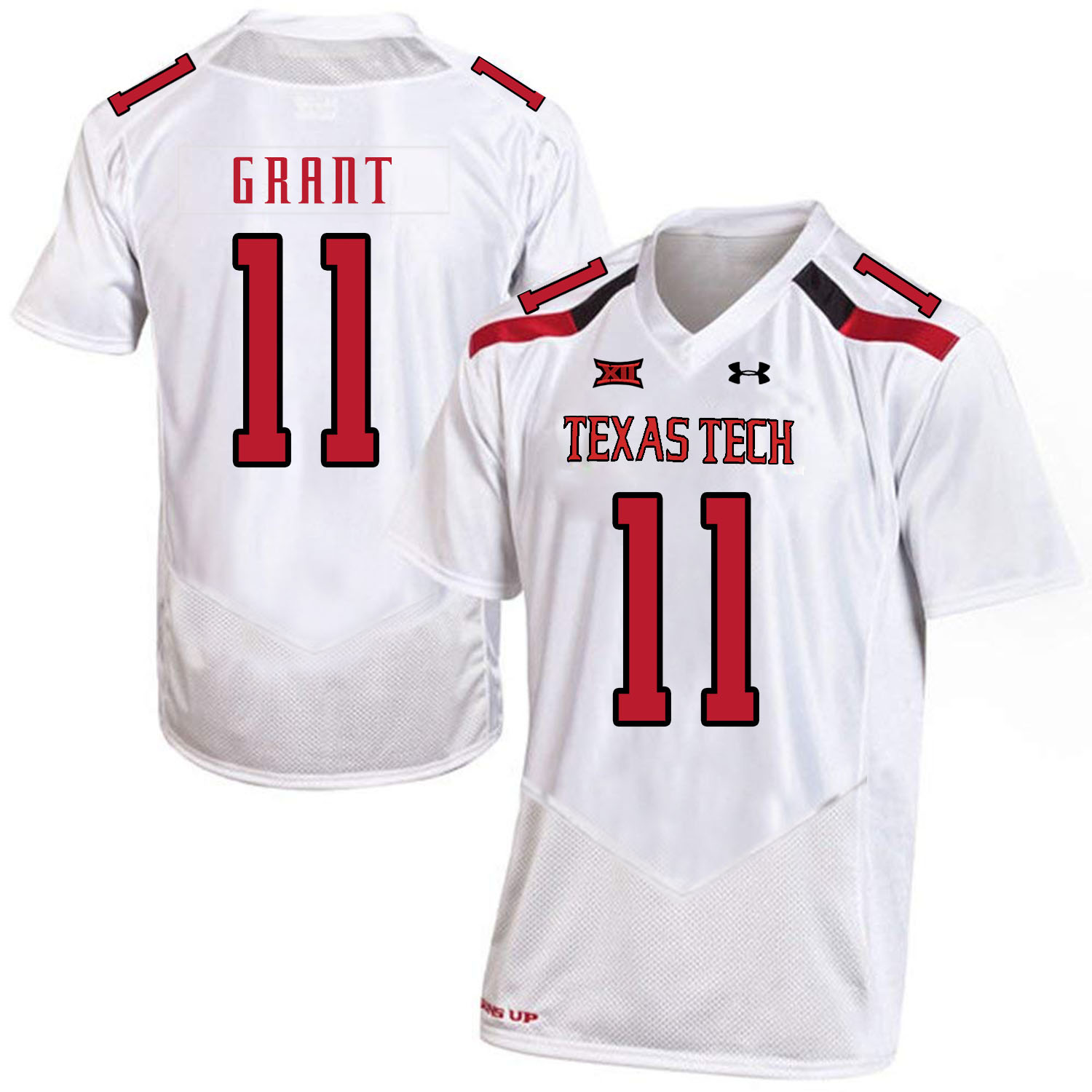 Texas Tech Red Raiders 11 Jakeem Grant White College Football Jersey