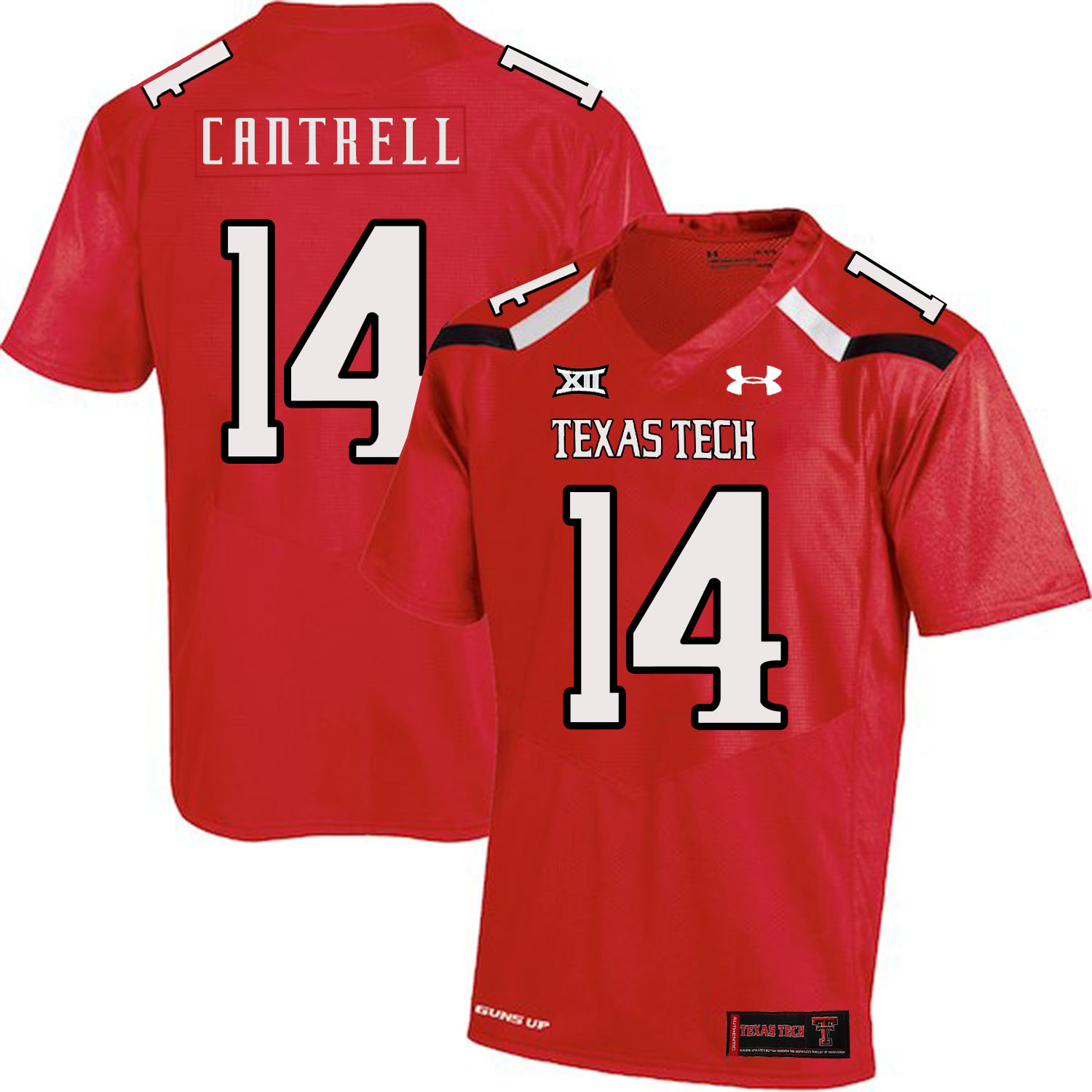 Texas Tech Red Raiders 14 Dylan Cantrell Red College Football Jersey