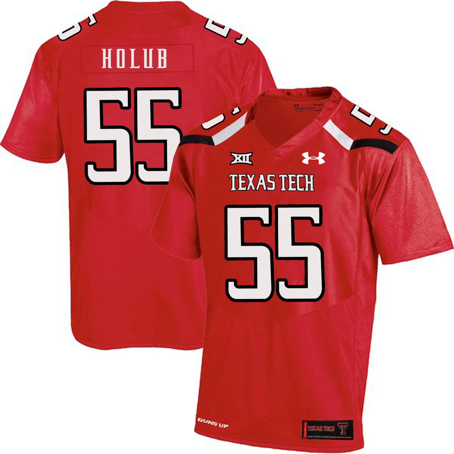 Texas Tech Red Raiders 55 E.J. Holub Red College Football Jersey