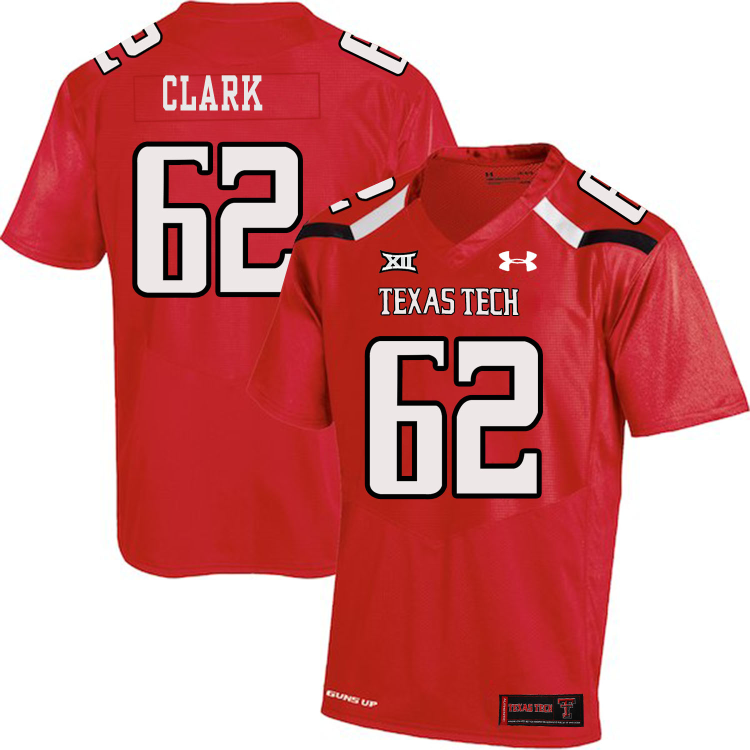 Texas Tech Red Raiders 62 Le'Raven Clark Red College Football Jersey