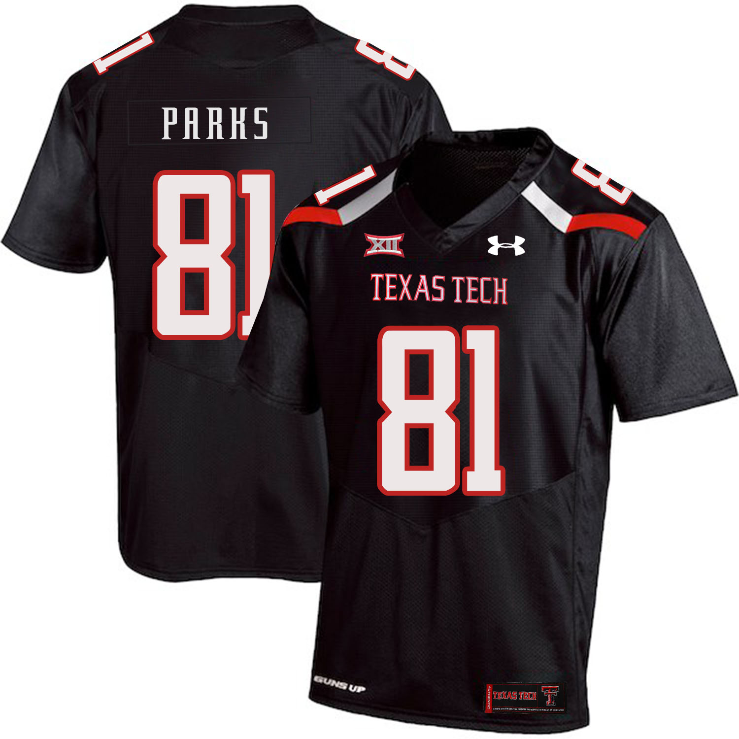 Texas Tech Red Raiders 81 Dave Parks Black College Football Jersey