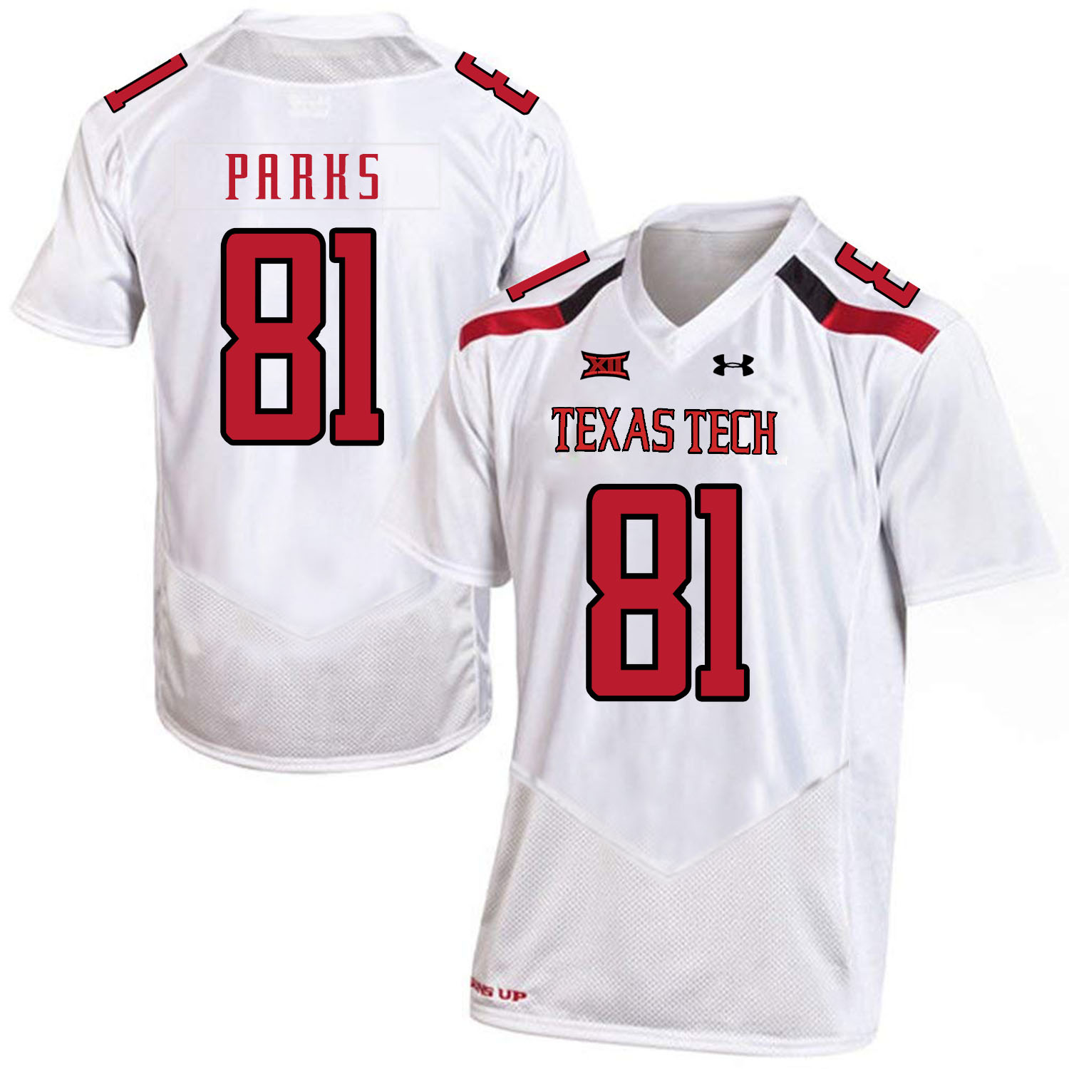 Texas Tech Red Raiders 81 Dave Parks White College Football Jersey