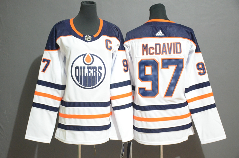 Oilers 97 Connor McDavid White Youth Adidas Jersey