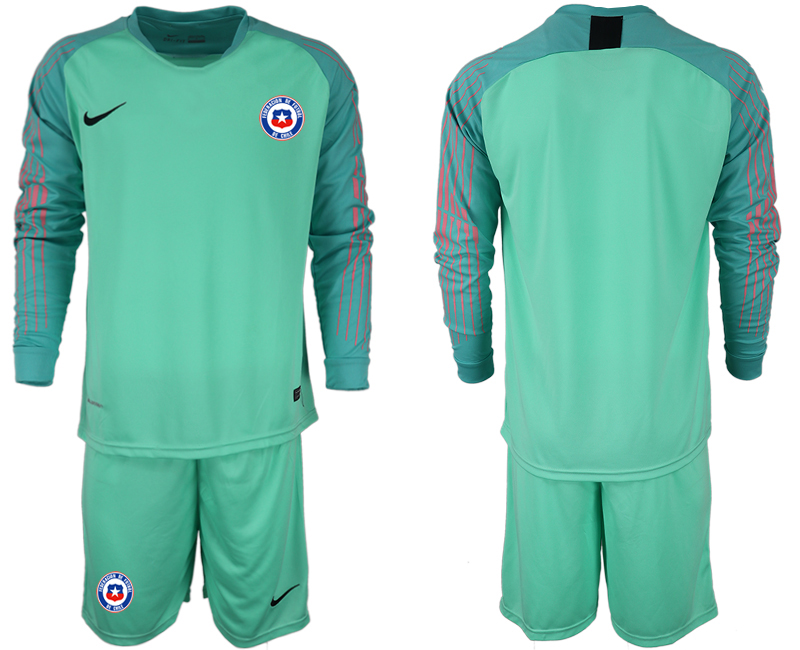 2018-19 Chile Green Long Sleeve Goalkeeper Soccer Jersey