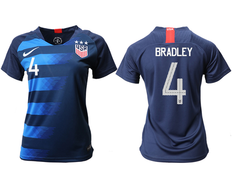 2018-19 USA 4 BRADLEY Away Women Soccer Jersey