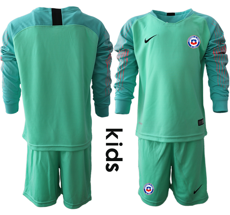 2018-19 Chile Green Youth Long Sleeve Goalkeeper Soccer Jersey