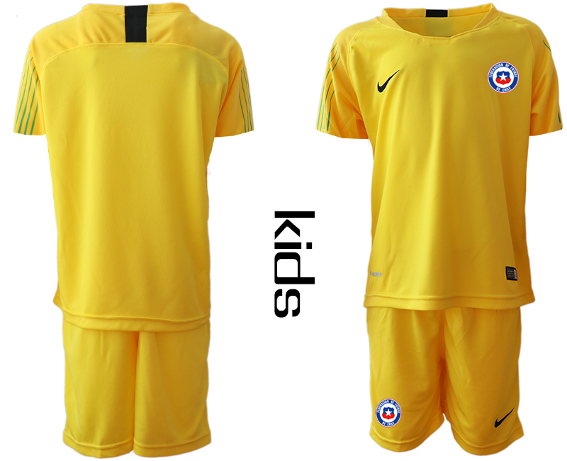 2018-19 Chile Yellow Youth Goalkeeper Soccer Jersey