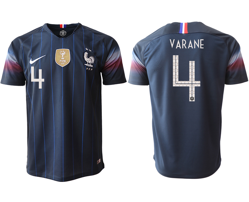 2018-19 France 4 VARANE Home Thailand Soccer Jersey