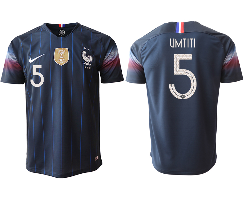 2018-19 France 5 UNTITI Home Thailand Soccer Jersey