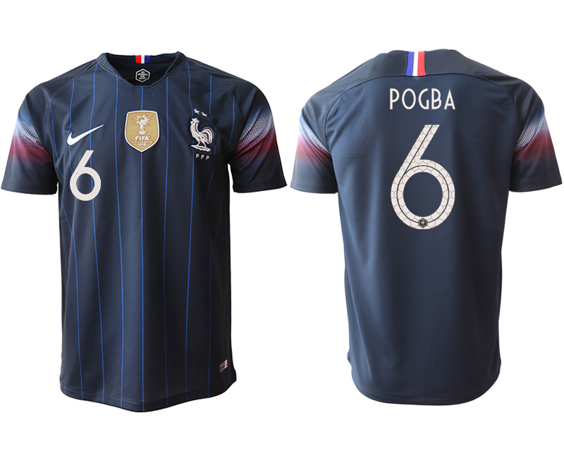 2018-19 France 6 POGBA Home Thailand Soccer Jersey