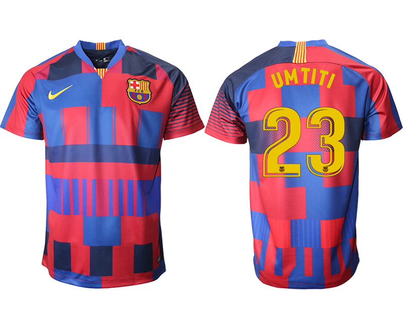 2018-19 Barcelona 23 UMTITI 20th Anniversary Stadium Soccer Jersey
