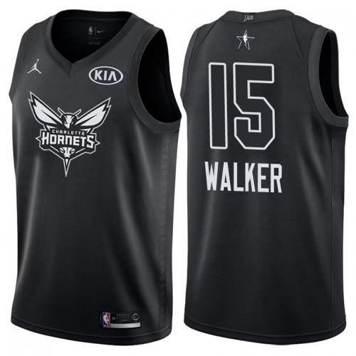 Hornets 15 Kemba Walker Black 2018 All-Star Game Swingman Jersey