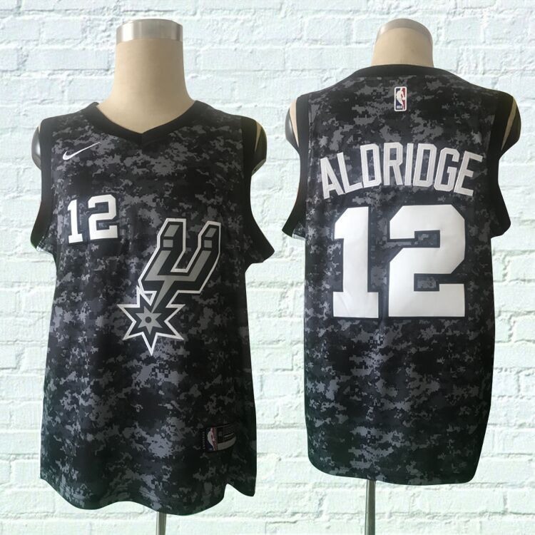 Spurs 12 LaMarcus Aldridge Black City Edition Nike Swingman Jersey