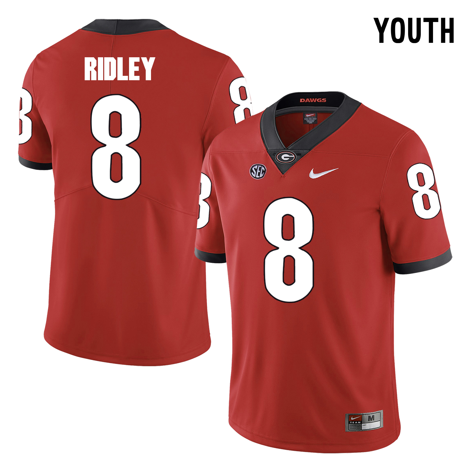 Georgia Bulldogs 8 Riley Ridley Red Youth College Football Jersey