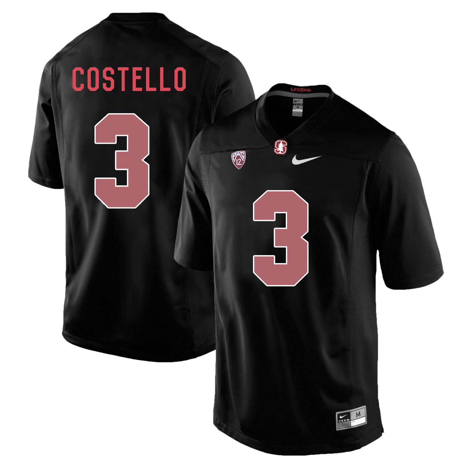 Stanford Cardinal 3 K.J. Costello Blackout College Football Jersey