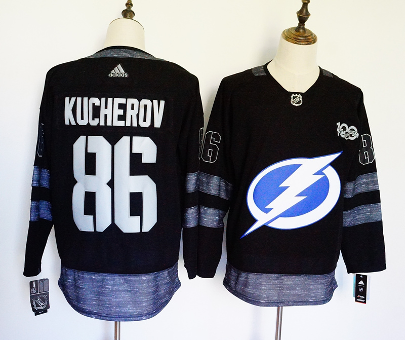 Lightning 86 Nikita Kucherov Black 1917-2017 100th Anniversary Adidas Jersey