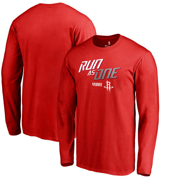 Houston Rockets Fanatics Branded 2018 NBA Playoffs Slogan Long Sleeve T-Shirt Red