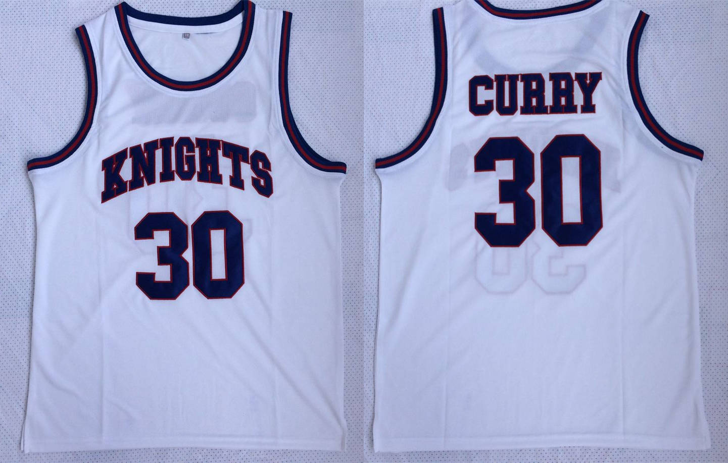 Charlotte Christian High School Knights 30 Stephen Curry White Basketball Jersey