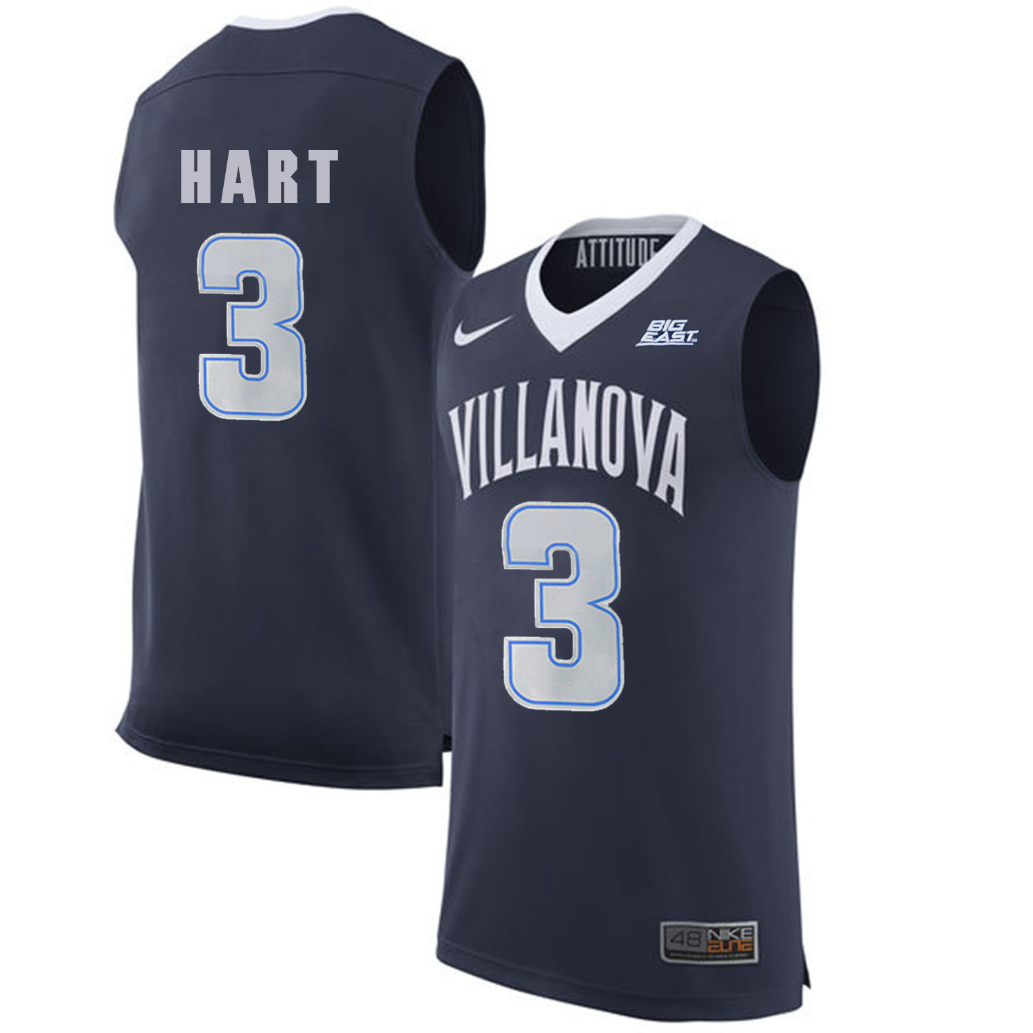 Villanova Wildcats 3 Josh Hart Navy College Basketball Elite Jersey