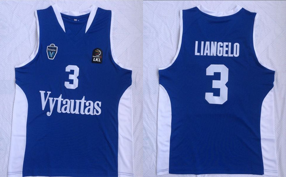BC Prienai 3 Liangelo Ball Blue Basketball Jersey