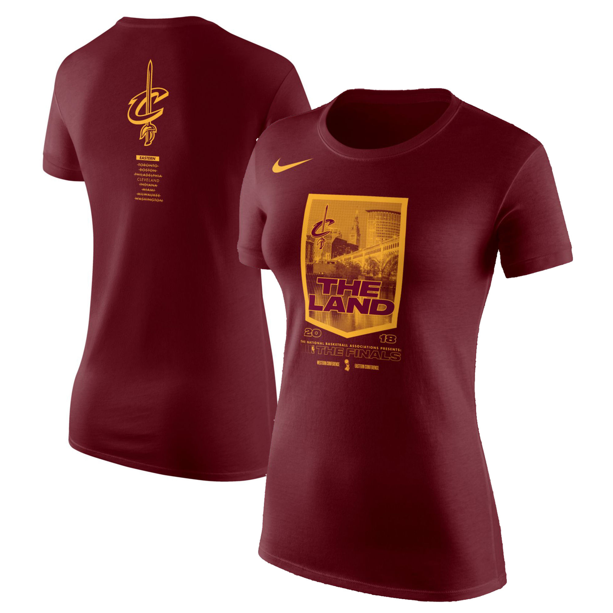 Cleveland Cavaliers Nike Women's 2018 NBA Finals Bound City DNA Cotton Performance T-Shirt Red