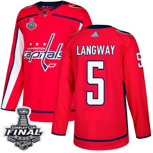Capitals 5 Rod Langway Red 2018 Stanley Cup Final Bound Adidas Jersey