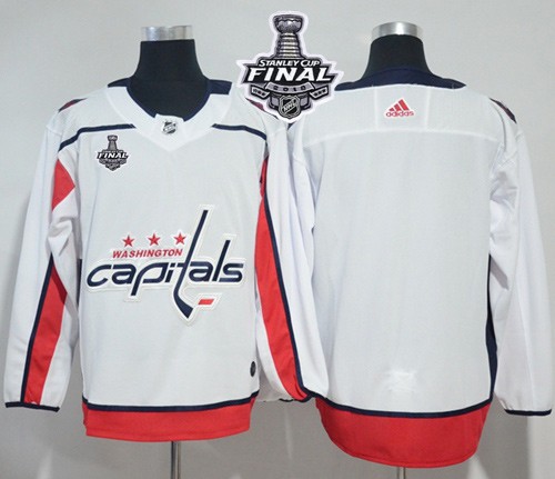 Capitals Blank White 2018 Stanley Cup Final Bound Adidas Jersey